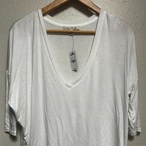 NWT Express white 3/4 sleeve shirt blouse